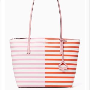 NWT Kate Spade Zina Large Striped Tote